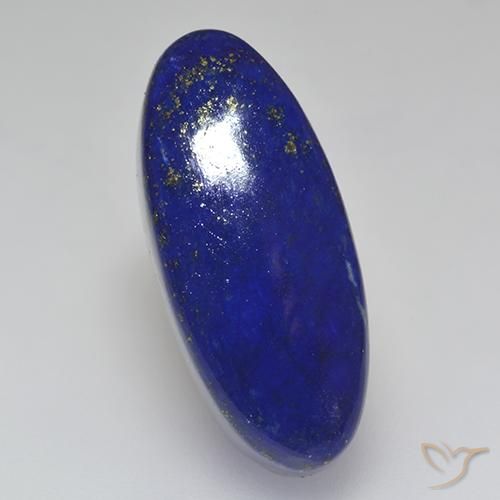 25.74ct Oval Slice Lapis Lazuli Gemstone 24 x 10.5 mm GemSelect