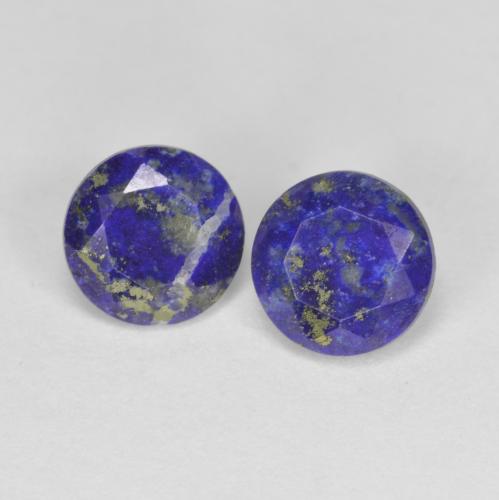 Blue Lapis Lazuli 08ct 2 Pcs Round From Afghanistan Gemstones