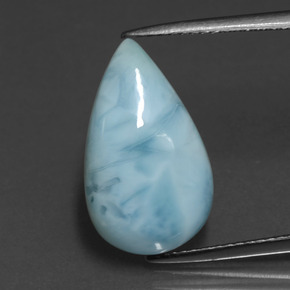 6.4ct Light Blue Larimar Gem from Dominican Republic