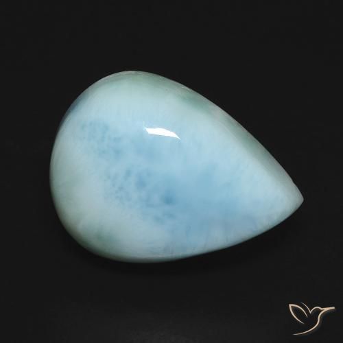 19Cts Top authentic AAA+++Nice Pattern Larimar Cabochon Gemstone,100% Natural, Designer Blue Larimar,Round Shape,Size17x17MM Calibrated,Pendant Stone