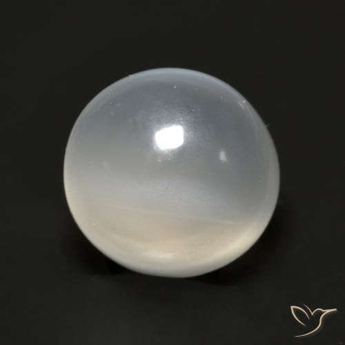 1.96ct White Moonstone Gemstone | Round Cut | 7.4 mm | GemSelect