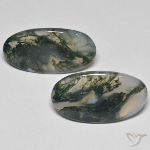 Rare++ Atrective Moss Agate Stone,Amazing Stones shops for jewelry,natural Moss Agate,loose stone,semi precious,cabochon: 103 Cts.(71X37 MM)