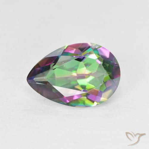 1.88ct Pear Cut Mystic Quartz Gemstone | 10.3 x 7.1 mm | GemSelect