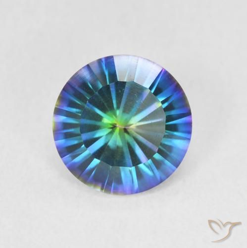 52 Carat offers Natural Mystic Rainbow Quartz Round Cut Rainbow Certified Gemstone