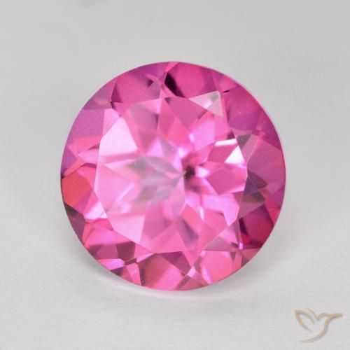 4.05 ct Pink Mystic Topaz, 9.9 mm Round Cut From Brazil