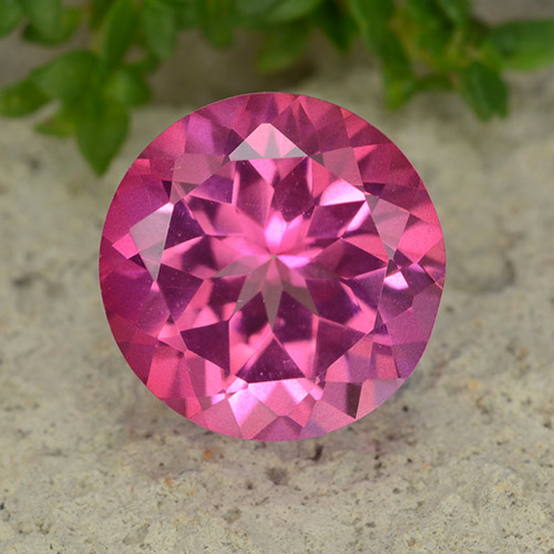 Pink Mystic Topaz 4.2 Carat Round from Brazil Gemstone