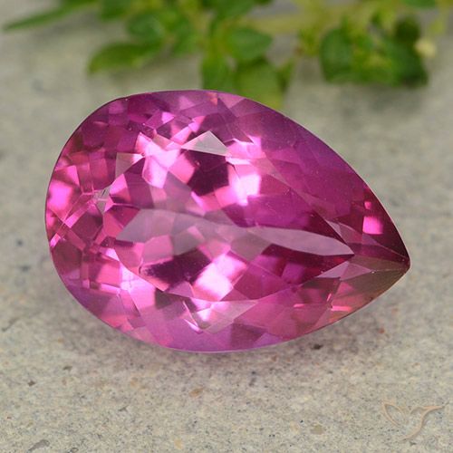 Pear Pink Topaz Gemstone, 24g, Size: 20mm at Rs 300/carat in Jaipur