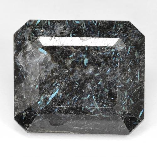 ブルースパークルがかった黒 ヌーマイト 宝石 - 37.3ct 八角形ステップカット (ID: 627832)