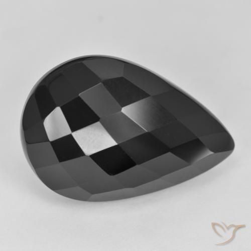 Loose Onyx 19.24ct Black Onyx Gemstone for Sale, Certified Onyx 