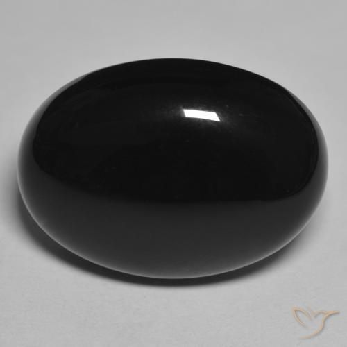 19.15ct Oval Onyx Gemstone | 24.9 x 12 mm | From Sri Lanka | GemSelect