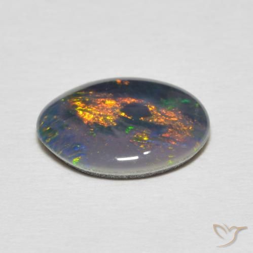 Natural multi Opal Certified 2.50 Ct oval Cabochon Loose popular Gemstone For Ring GEMS OPAL