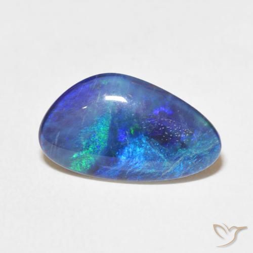 Australian Doublet Opal, Natural, Gemstone, Cabochon, Mix Shape Lot, 12 Carat, Size 2024 14x6 To 9x7 MM