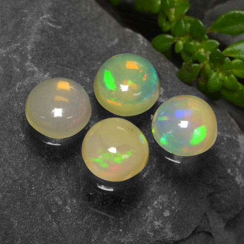 4 Stuck 5 9mm Runder Opal Set 1 8 Ct Gesamtgewicht Durchschn Je 0 45 Ct Farbe Mehrfarbig Mohs Harte 5 5 6 5 Oktober Geburtsstein