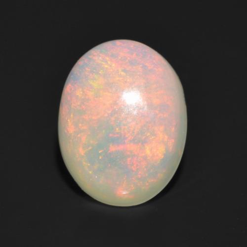 9 x 7mm Oval Cabochon Multicolor Opal from Ethiopia, Weight of 1.14ct