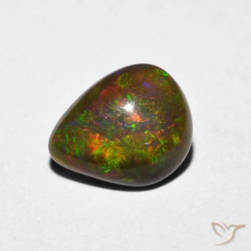 Multicolor Opal Gem - 0.7ct Pear Cabochon (ID: 616042)