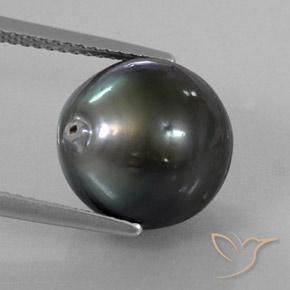 Gris oscuro Perla Gema - 11.8ct Barroco (ID: 333579)