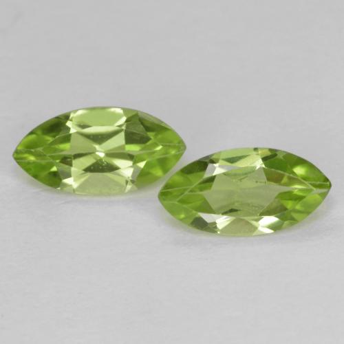Vert vif et léger Péridot gemme - 0.6ct Marquise facette (ID: 592771)