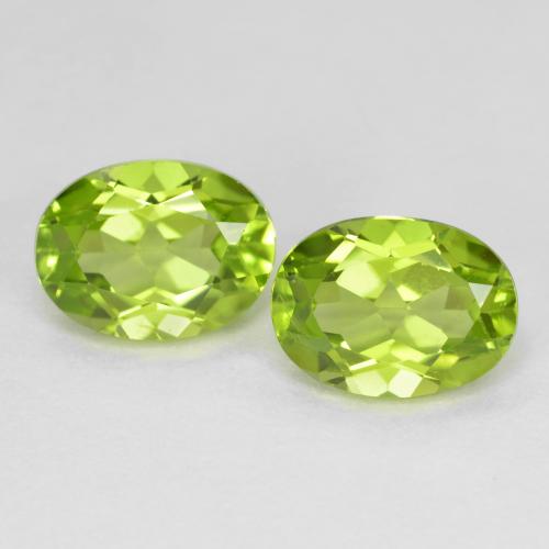 Желтовато-зеленый Хризолит Камень - 1.5ct Фасетный Овал (ID: 594985)