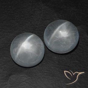 Loose Quartz Cat's Eye 12.80ctw Clear White Quartz Cat's Eye Gemstones ...