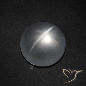 Loose Quartz Cat's Eye 8.13ct Clear White Quartz Cat's Eye Gemstone for ...