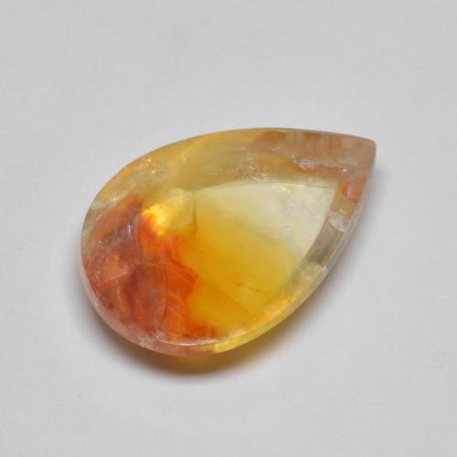 彩色 Quartz With Marcasite Gem - 6.5ct 梨形凸面型 (ID: 585855)