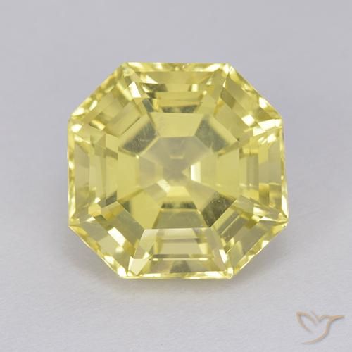 6 1 Carat 八边形11x10 8 Mm 黄色石英宝石