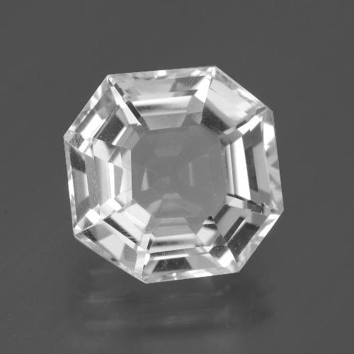 7.58ct White Quartz Gemstone | Asscher Cut | 12.5 x 12.4 mm | GemSelect