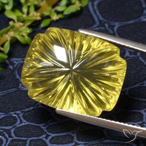 Amarillo medio Cuarzo Gema - 19.5ct CojÃn de fantasÃa tallado (ID: 470099)