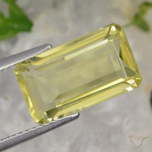 5.64 carat Yellow Quartz Gemstone for Sale | Emerald-Cut loose Quartz ...