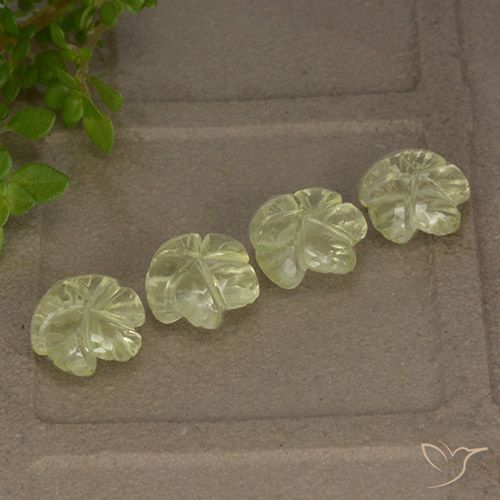 浅绿黄色 石英 Gem - 1.3ct Fantasy Carved Flower (ID: 497015)