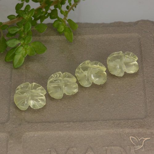 Amarillo claro Cuarzo Gema - 1.1ct Flor tallada de fantasÃa (ID: 497018)