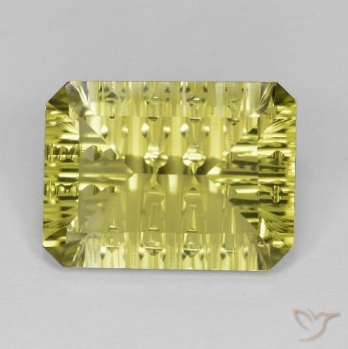 Laguna Yellow Кварц Камень - 9ct Огранка вогнутый Октагон (ID: 599406)