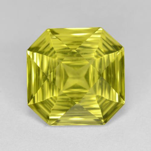 Bumblebee Yellow Quartz Gem - 6.1ct Octagon Concave Cut (ID: 602884)