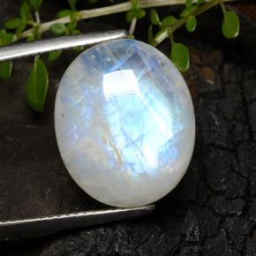 moonstone rainbow oval 1mm mohs 05ct clarity gemstone translucent hardness cabochon untreated 1pc weight natural india color actual above