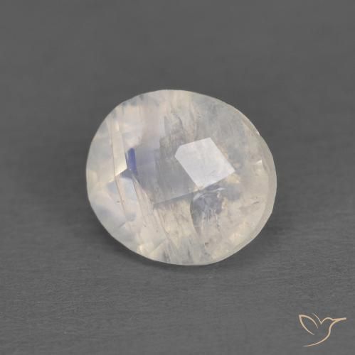0.6 carat (4 pcs) Oval 7x5 mm White Rainbow Moonstone Gemstones
