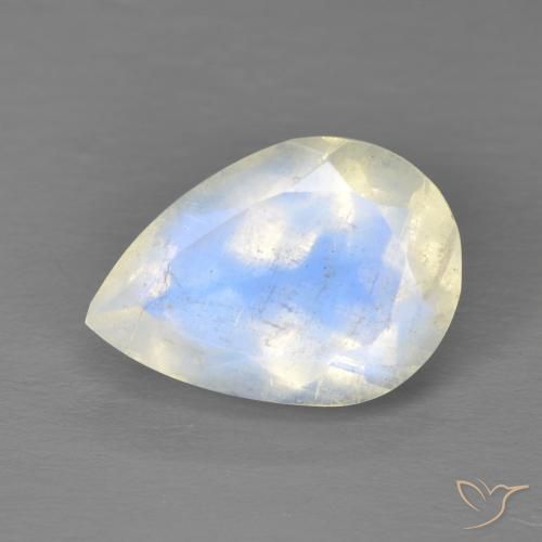 Natural Blue-Fire Rainbow Moonstone offers 1.64 Carats 9x7 MM Pear Shape Rainbow Gemstone