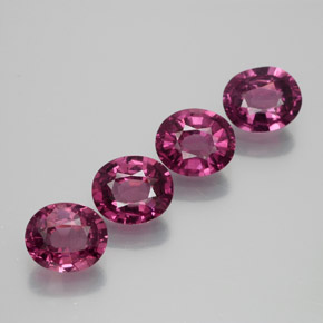 Rapberry Red Родолит Гранат Камень - 1ct Фасетный Овал (ID: 365320)