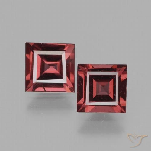1.52ct Square Cut Rhodolite Garnet Gemstones | 5.1 x 5 mm | GemSelect
