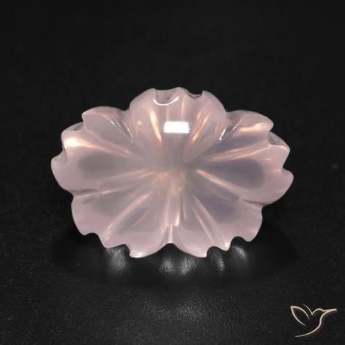 Light Coral Pink 芙蓉石 Gem - 6.6ct 花雕刻 (ID: 599290)
