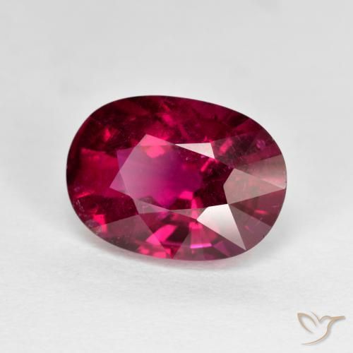 3.45ct Oval Cut Rubellite Tourmaline Gemstone | 11.3 x 8.1 mm | GemSelect