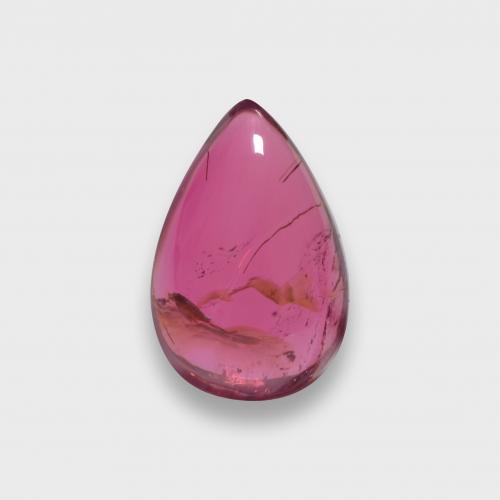 Pourpre-Rouge Rubellite Tourmaline gemme - 1ct Poire cabochon (ID: 581616)