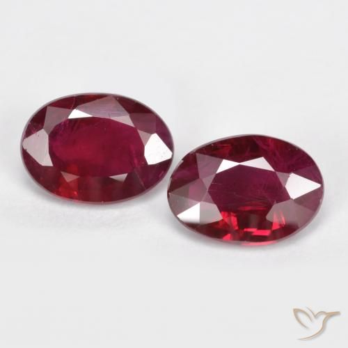 Wine Red Rubino Gem - 0.5ct Ovale sfaccettato (ID: 557223)