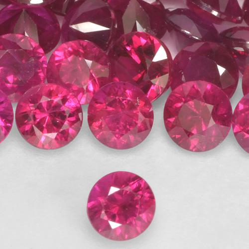 1 pc (ctw) Diamond-Cut Medium Red Ruby