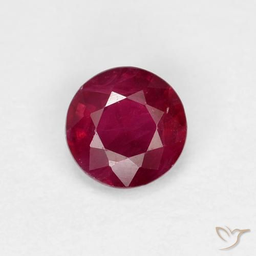 0.25ct Round Cut Ruby Gemstone | 3.8 mm | From Myanmar | GemSelect
