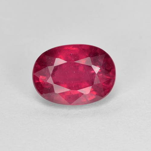 Medium-Dark Red 红宝石 Gem - 1.3ct 椭圆形切面 (ID: 614410)