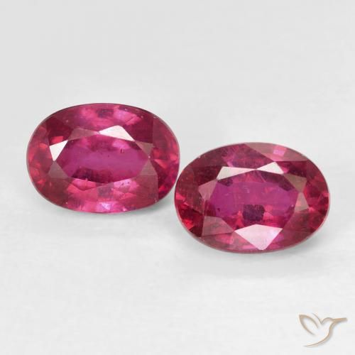 2.6ct Oval Cut Ruby Gemstones | 7.1 x 5.1 mm | From Madagascar