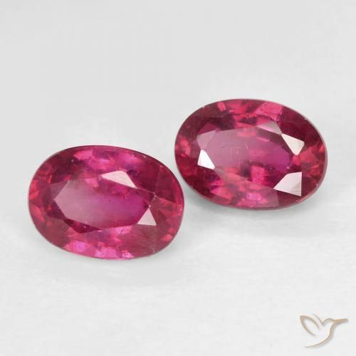 2.6ct Oval Cut Ruby Gemstones | 7.1 x 5.1 mm | From Madagascar