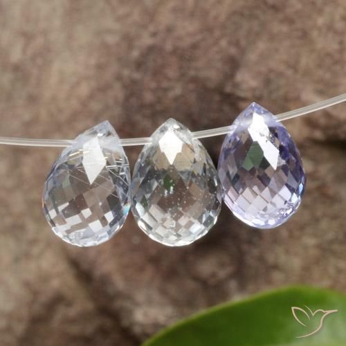 Multicolor Zafiro Gema - 1ct Corte Briolette con Agujero (ID: 269637)