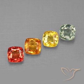 Multicolore Zaffiro Gem - 0.4ct Taglio a cuscino (ID: 294130)