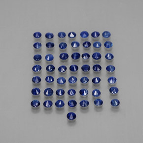 Blue Sapphire 1.2 Carat (50 pcs) Round from Madagascar / Diego Mine ...
